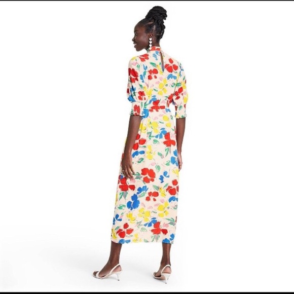 Rixo X Target Floral Watercolor Ruffle Midi Dress - Picture 3 of 5